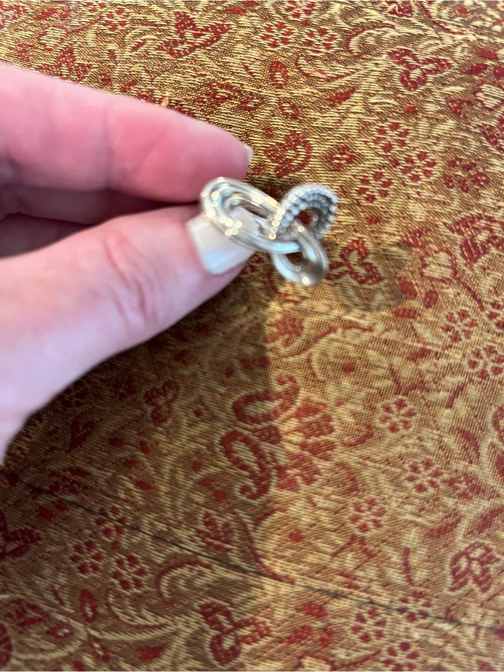 LAGOS Sterling Silver Knot Ring with Pavé Crystals